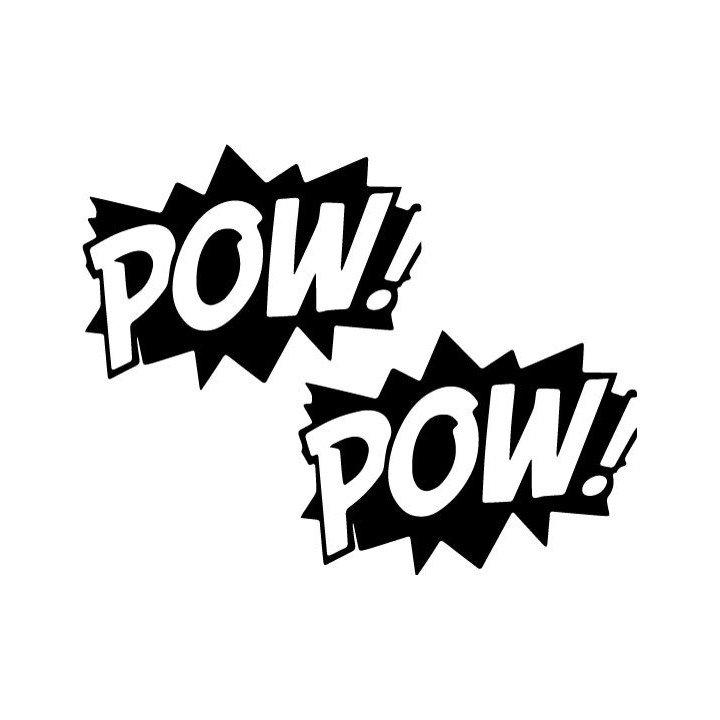 POW! Comic Book Stickers – Superhero Sound Effect (2-Pack)