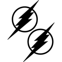 The Flash Stickers – DC Lightning Bolt Logo Decals (2-Pack)