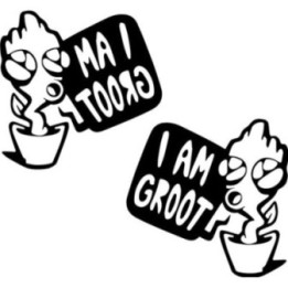 Baby Groot Stickers – I Am Groot Marvel Decals (2-Pack)