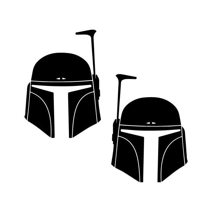 Boba Fett Helmet Stickers – Mandalorian Decals (2-Pack)