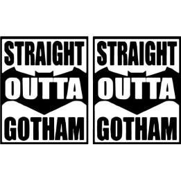 Straight Outta Gotham Stickers – Batman Parody (2-Pack)