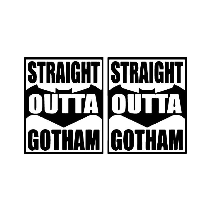 Straight Outta Gotham Stickers – Batman Parody (2-Pack)