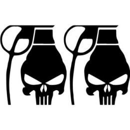 Punisher Skull Grenade Stickers – Tactical Decals (2-Pack)