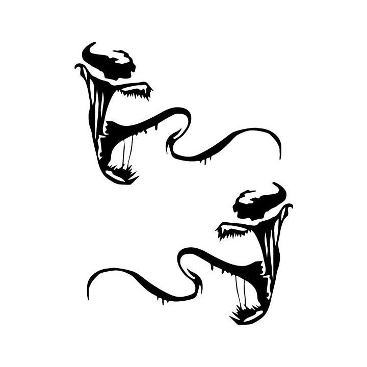 Venom Carnage Stickers – Marvel Symbiote Decals (2-Pack)