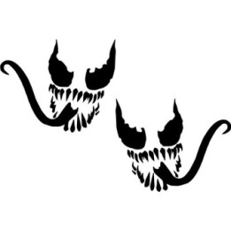 Venom Stickers – Marvel Symbiote Grin Decals (2-Pack)
