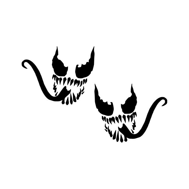 Venom Stickers – Marvel Symbiote Grin Decals (2-Pack)