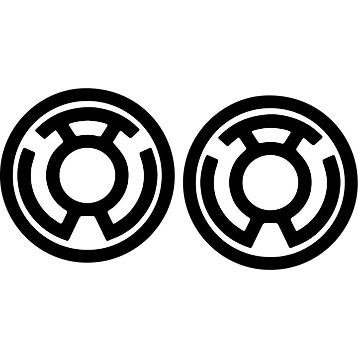Sinestro Corps Stickers – Yellow Lantern Symbol (2-Pack)