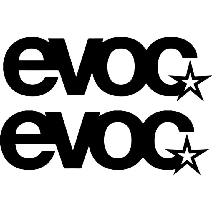 Evoc Stickers – MTB Trail Pack Helmet Cycling Decals (2-Pack)