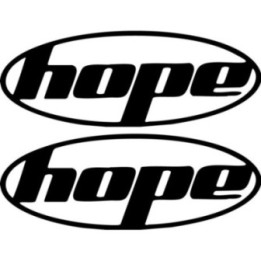 Hope Technology Oval Stickers – MTB Brakes Hubs Components Decals (2-Pack)