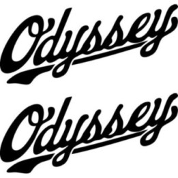 Odyssey BMX Script Stickers – Street Park Flatland Decals (2-Pack)