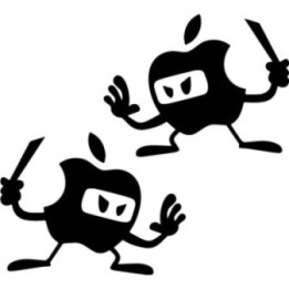Apple Ninja Stickers – Funny Tech Laptop Decals (2-Pack)