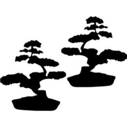 Bonsai Tree Stickers – Zen Japanese Garden Decals (2-Pack)
