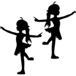 Dance Girl Silhouette Stickers – Ballet Jazz Dance (2-Pack)