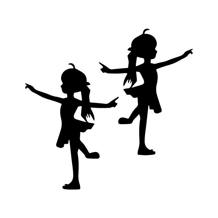 Dance Girl Silhouette Stickers – Ballet Jazz Dance (2-Pack)