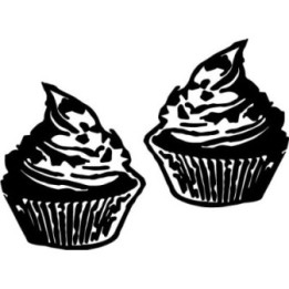 Cupcake Stickers – Bakery Baking Decals (2-Pack)