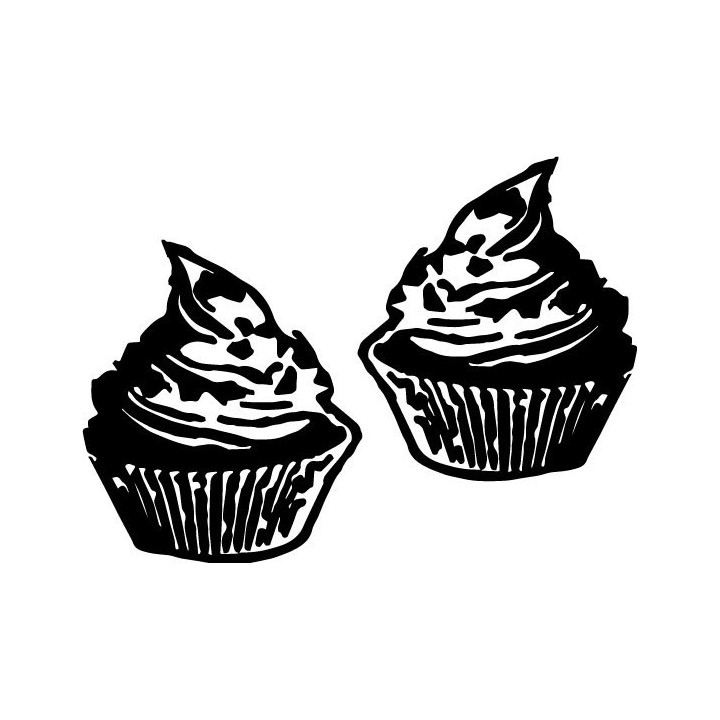 Cupcake Stickers – Bakery Baking Decals (2-Pack)