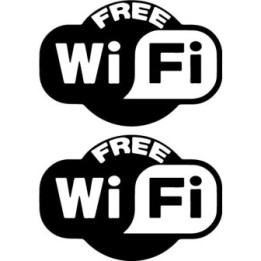 Free WiFi Stickers – Shop Window Business Decals (2-Pack)