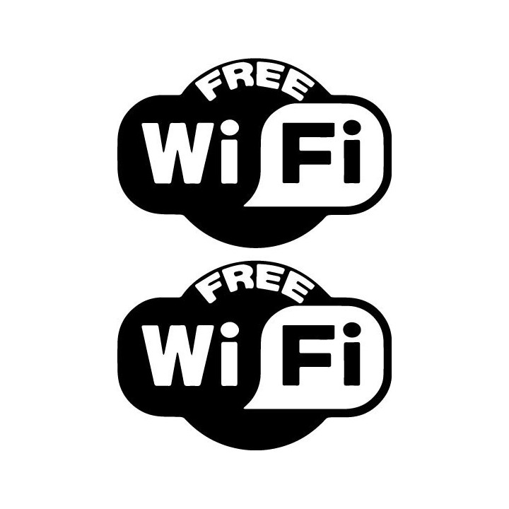 Free WiFi Stickers – Shop Window Business Decals (2-Pack)