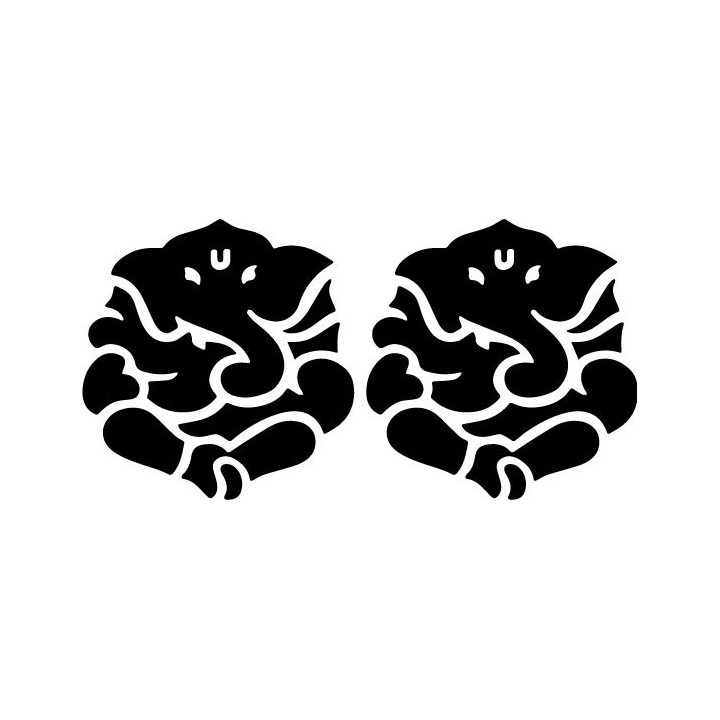 Ganesh Stickers – Hindu Elephant Deity Decals (2-Pack)