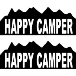 Happy Camper Stickers – Camping Caravan Decals (2-Pack)