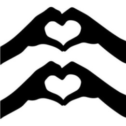 Heart Hands Stickers – K-Pop Finger Heart Decals (2-Pack)
