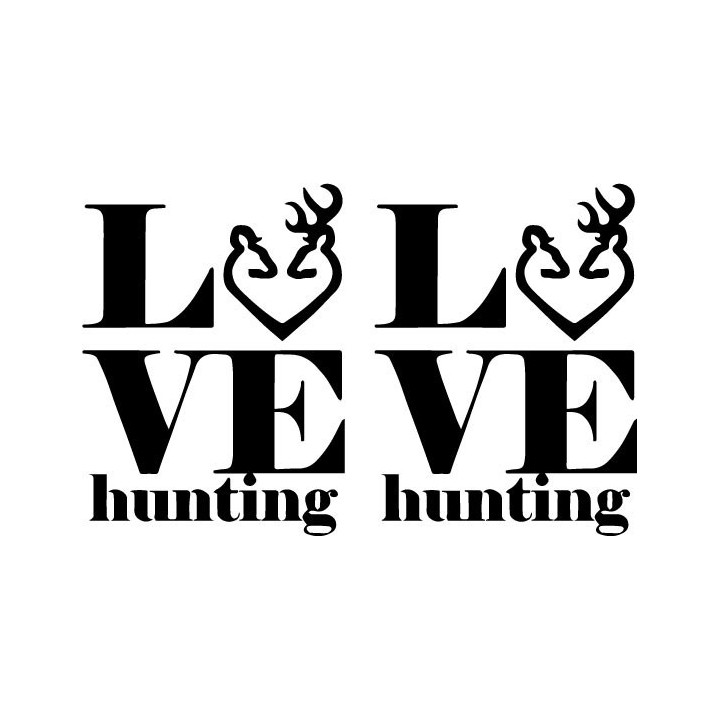 Buy Hunting Love Deer Decal Sticker Online