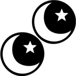Islamic Crescent Moon & Star Stickers – Muslim Decals (2-Pack)
