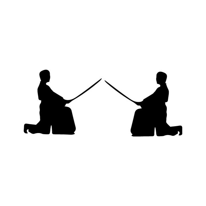Kendo Samurai Stickers – Martial Arts Decals (2-Pack)