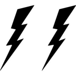 Lightning Bolt Stickers – Flash Symbol Decals (2-Pack)