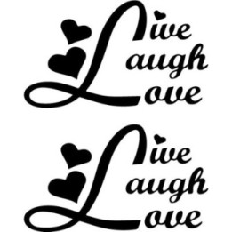 Live Laugh Love Stickers – Quote Home Decor Decals (2-Pack)