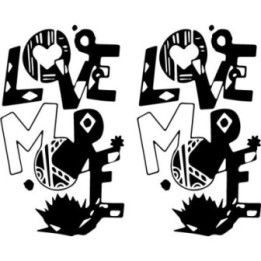 Love More Stickers – Motivational Quote Decals (2-Pack)