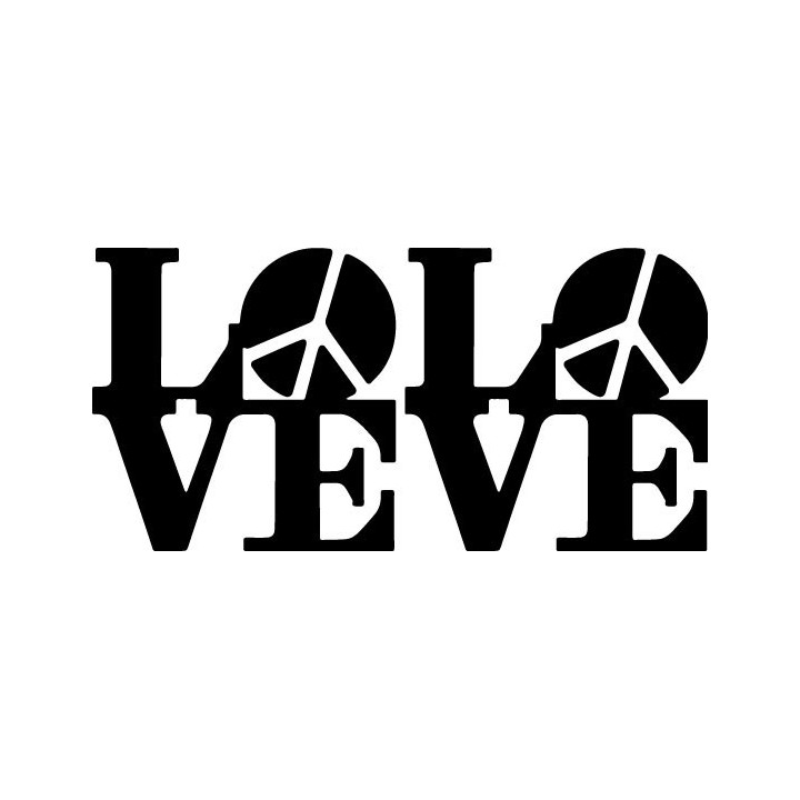 Love Peace Sign Stickers – Hippie Retro Decals (2-Pack)
