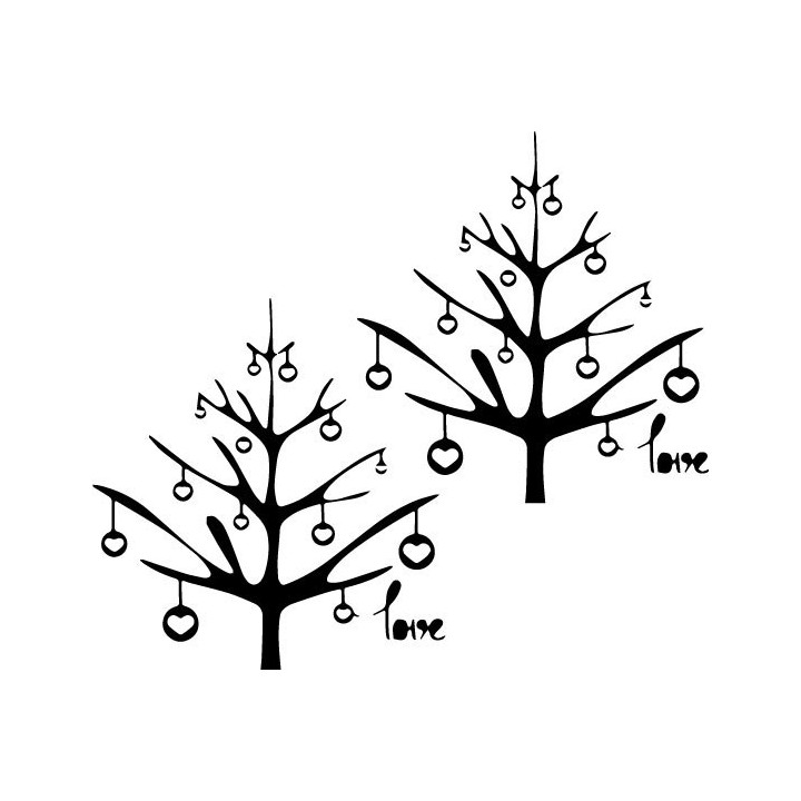 Love Tree Heart Stickers – Nature Decals (2-Pack)
