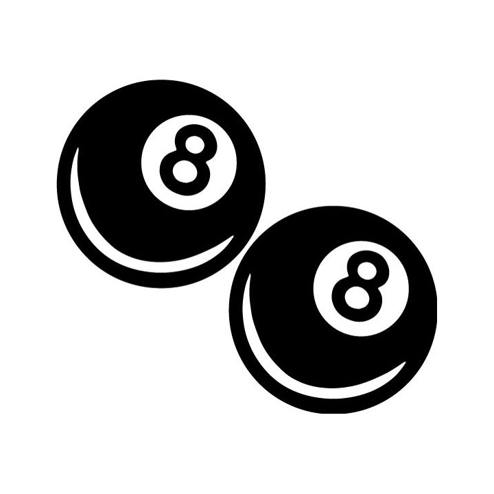 8 Ball Stickers – Pool Billiards Decals (2-Pack)