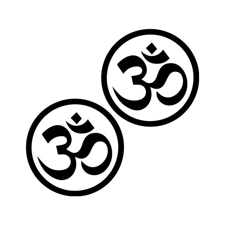 Om Symbol Stickers – Yoga Meditation Decals (2-Pack)
