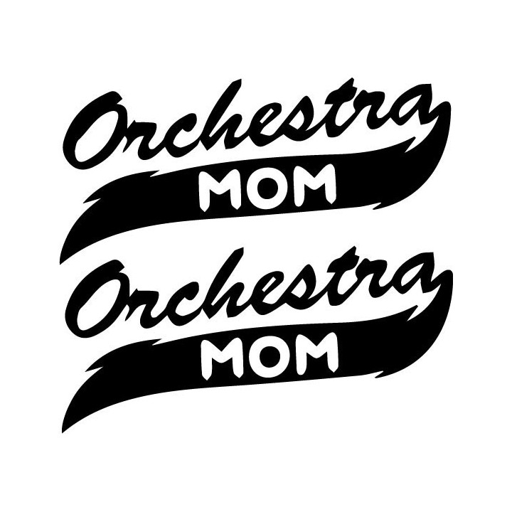 Orchestra Mom Stickers – Music Parent Decals (2-Pack)
