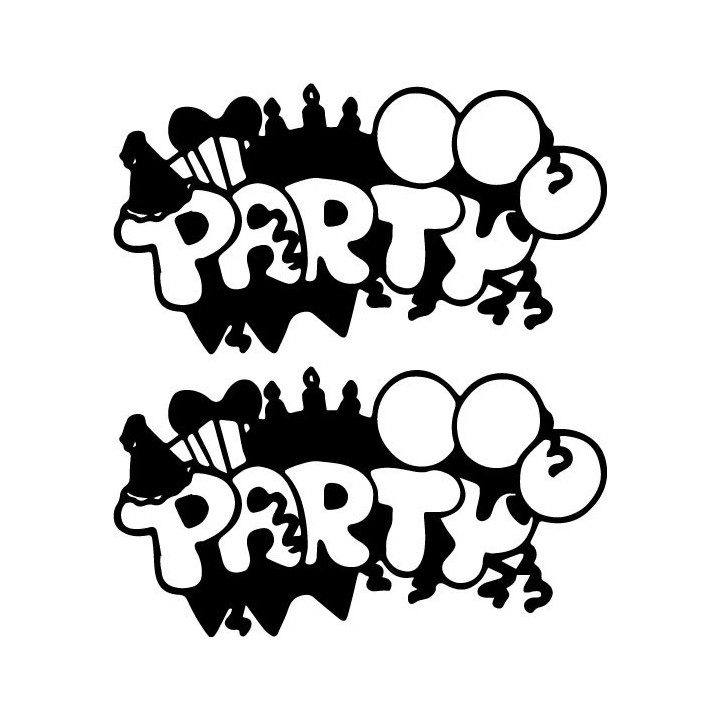 Party Stickers – Birthday Celebration Decals (2-Pack)