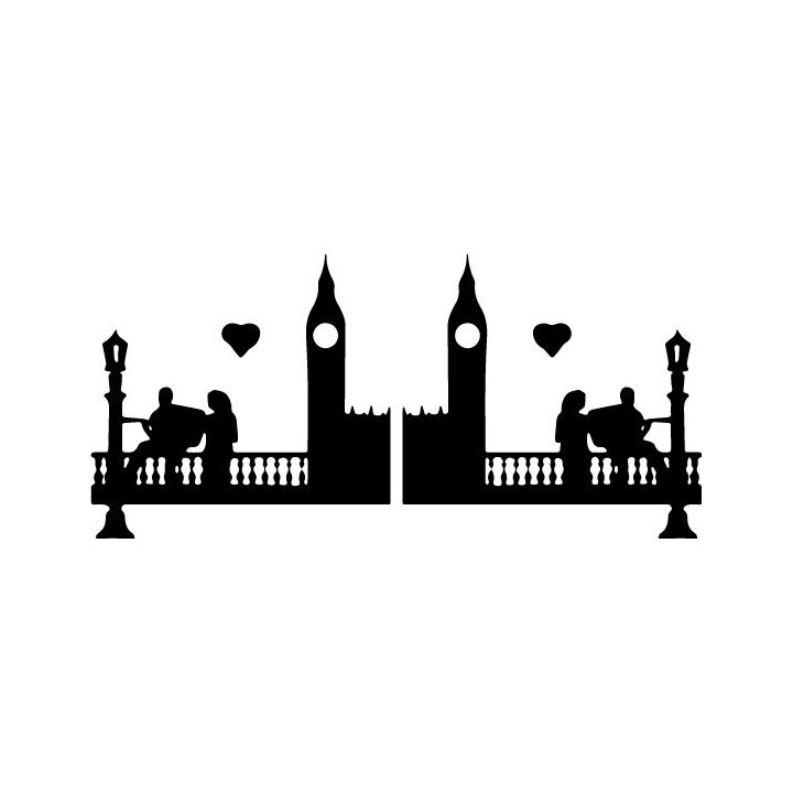 London Skyline Guitar Player Stickers – Big Ben Decals (2-Pack)