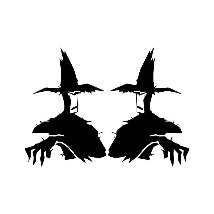 Scarecrow Witch Stickers – Halloween Horror Decals (2-Pack)