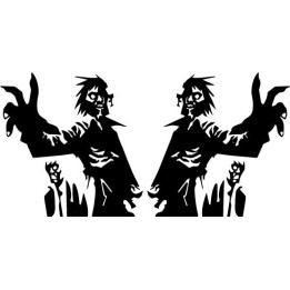 Zombie Stickers – Undead Horror Apocalypse Decals (2-Pack)