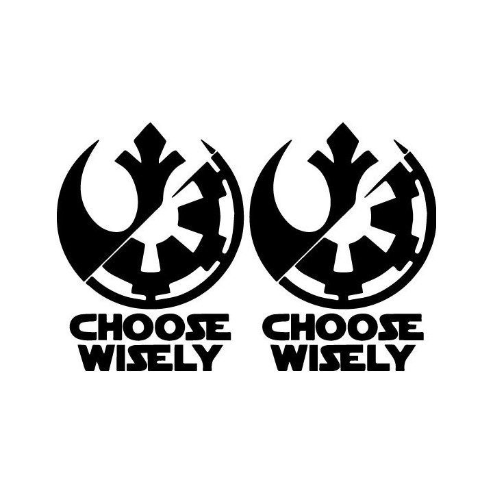 Star Wars Choose Wisely Stickers – Rebel Alliance (2-Pack)