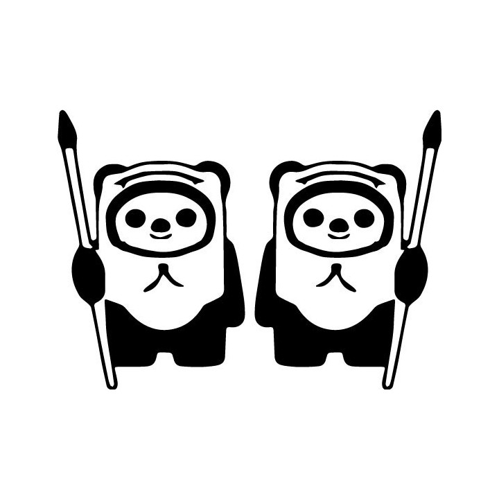 Star Wars Ewok Stickers – Wicket Endor Decals (2-Pack)