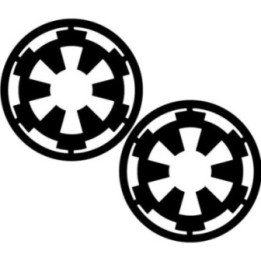 Star Wars Imperial Cog Stickers – Empire Logo Decals (2-Pack)