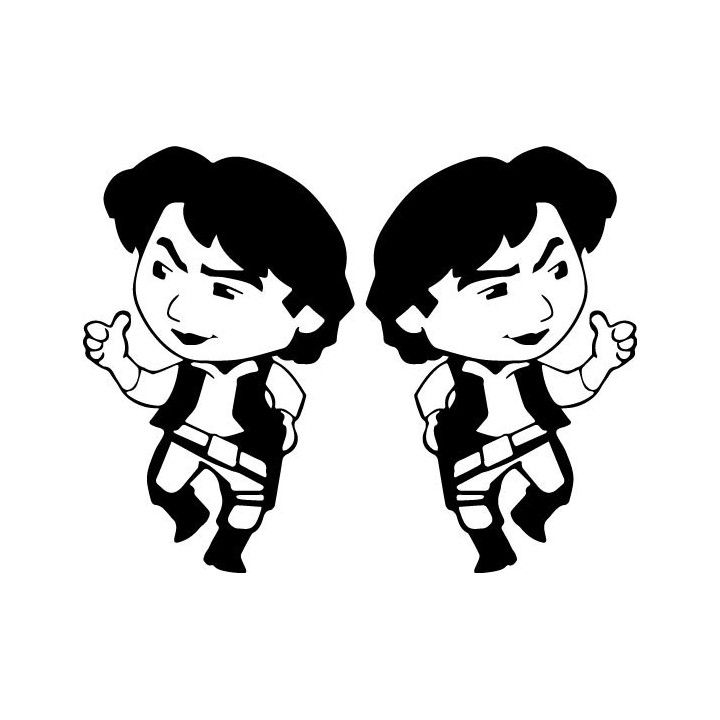 Han Solo Star Wars Stickers – Smuggler Decals (2-Pack)