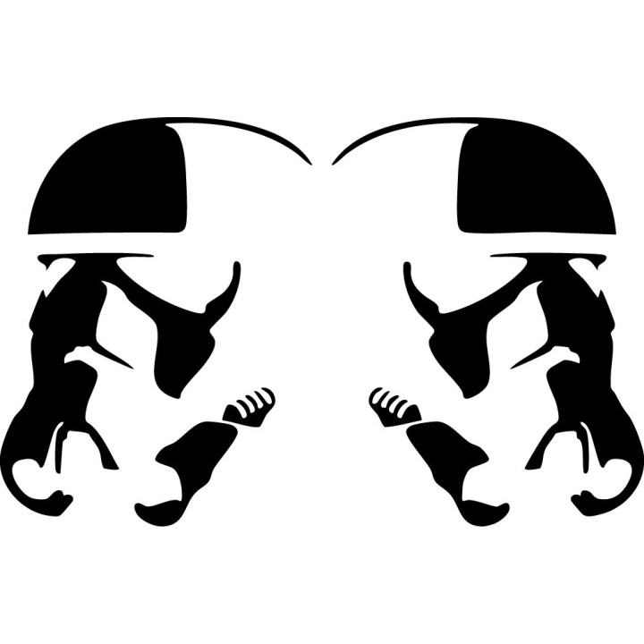 Star Wars Stormtrooper Helmet Stickers – Decals (2-Pack)