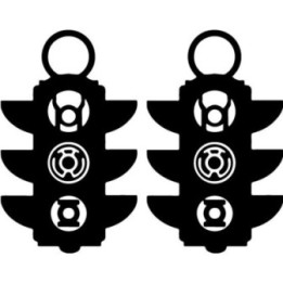 Green Lantern Traffic Light Stickers – DC Decals (2-Pack)