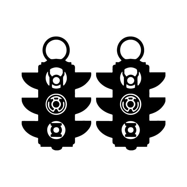 Green Lantern Traffic Light Stickers – DC Decals (2-Pack)