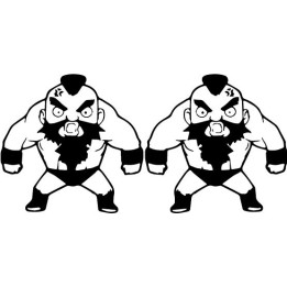 Street Fighter Zangief Stickers – SF2 SF6 Decals (2-Pack)