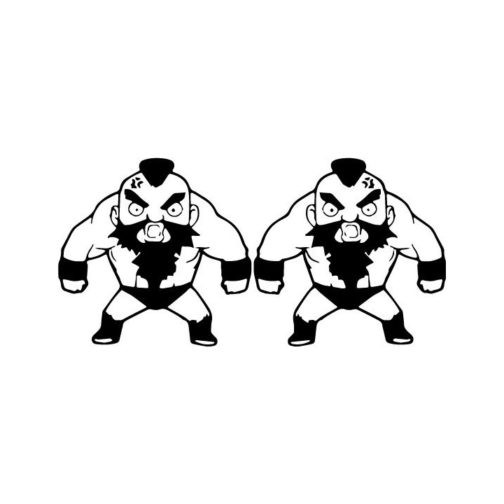 Street Fighter Zangief Stickers – SF2 SF6 Decals (2-Pack)
