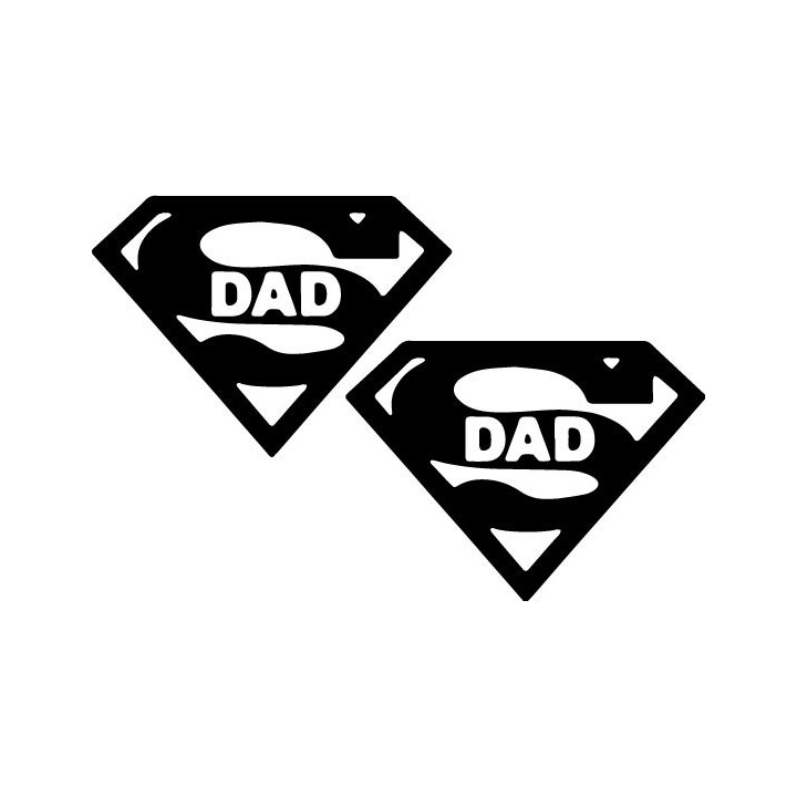 Super Dad Stickers – Father's Day Hero Decals (2-Pack)